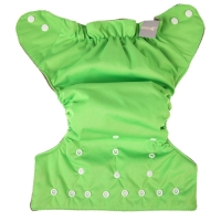 Многоразовый подгузник, 3-15 кг, угольно-бамбуковая ткань, цвет зеленый, Крошка Я