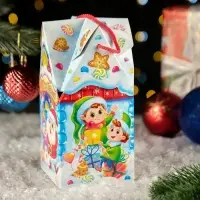 Коробка новогодняя подарочная складная &laquo;Зефиркины&raquo; 10.5&times;10.5&times;21.5 см