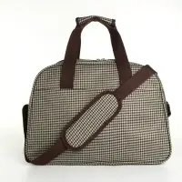 Сумка дорожная на молнии, наружный карман, длинный ремень, цвет бежевый/коричневый