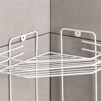 Полка для ванной угловая 4-х ярусная, 20,5&times;20,5&times;71 см, цвет белый