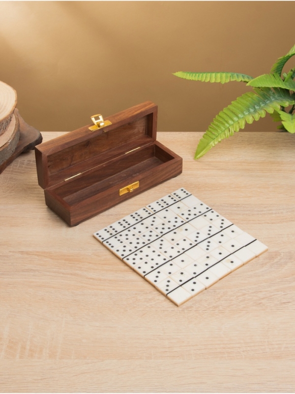 Настольная игра "Домино" 17.5х5,5х4,5 см, дерево шишам, кость