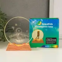 Сувенир стекло свет "Диск.Космическая станция" 5хLED d=10 см, USB 10х4х11,4 см