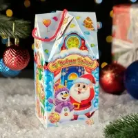 Коробка новогодняя подарочная складная &laquo;Зефиркины&raquo; 10.5&times;10.5&times;21.5 см