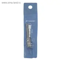 Бита с торцевой головкой ТУНДРА, сталь CrV, магнит, 6 х 65 мм