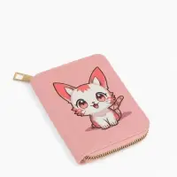 Кошелек дет 07-01-01 Июнь2537 кот, 8,52,510,5 см, 2 отд+отд/молн, д/карт, розовый