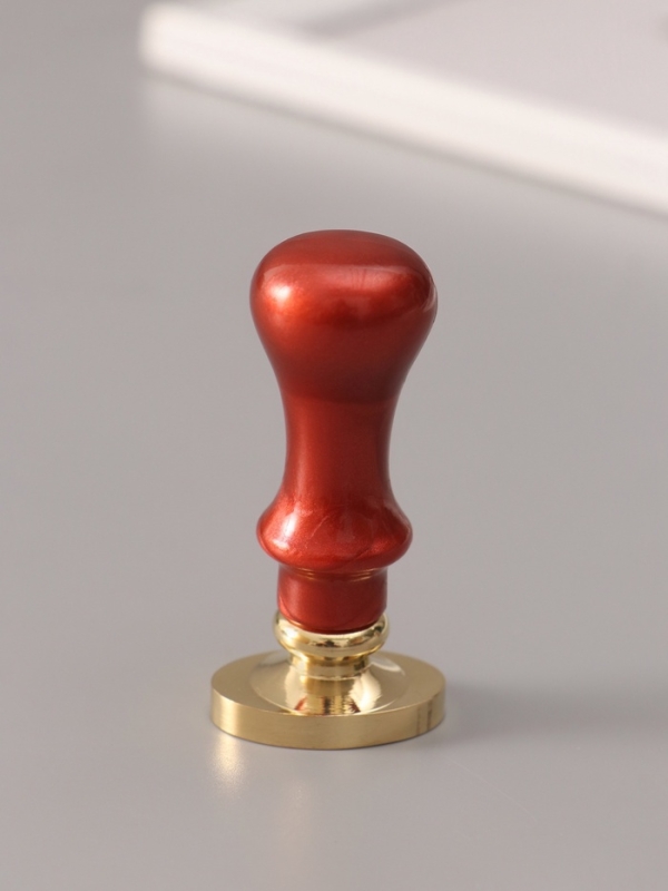 Печать для сургуча с пластиковой ручкой "Рамка овальная веточка" 6,3х3х2 см