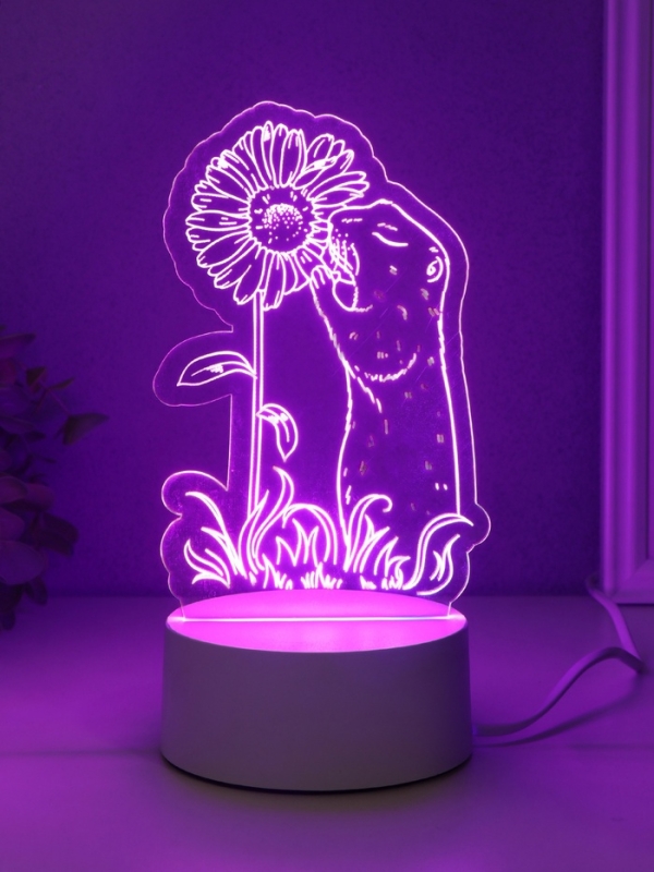 Светильник "Суслик и ромашка" LED RGB от сети RISALUX 9,5х10,1х17 см