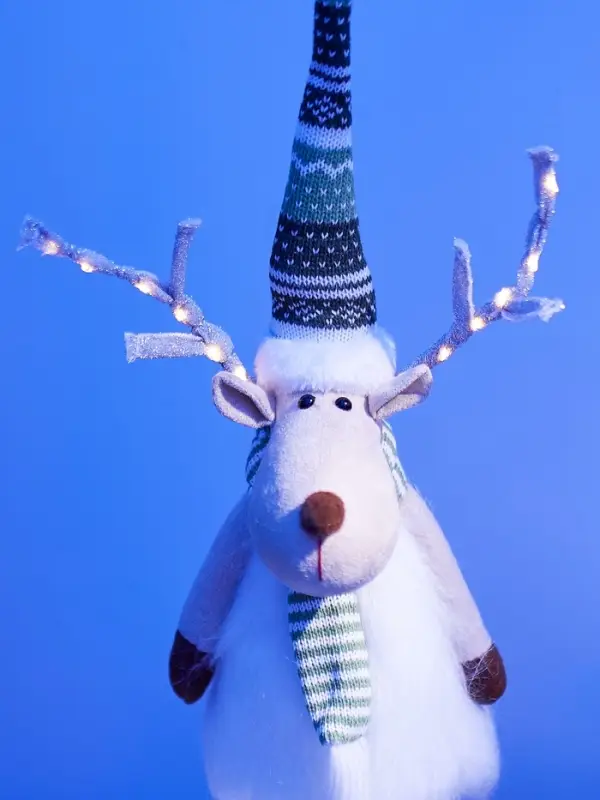 Фигура текстиль &laquo;Новогодний лосик&raquo; 58 см, 10 LED, от батареек АА&times;3, свечение тёплое белое