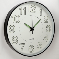 Часы настенные интерьерные &laquo;Классика&raquo;, плавный ход, светящиеся, d-35 см
