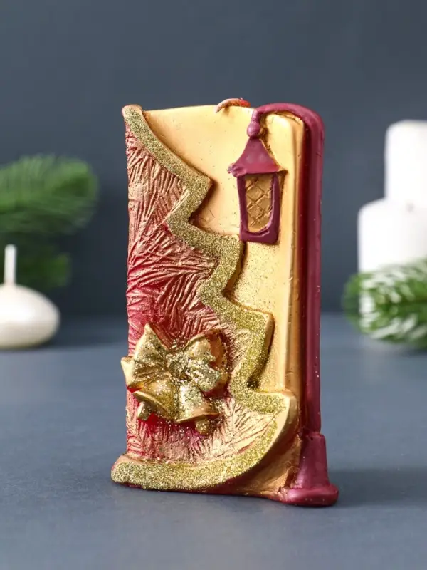 Свеча фигурная Свеча фигурная "Рождественская" 7,5х4х12 см, цв. золотой