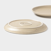 Тарелки Доляна &laquo;Коралл&raquo;, d=20,8 см, набор 2 шт, фарфор, бежевые