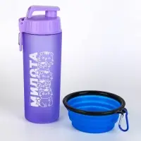 Набор поилка и миска силиконовая "Милота"