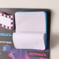 Магнит с блоком для записей и стикерами "Садись, пристегнись, держись" 10х12 см