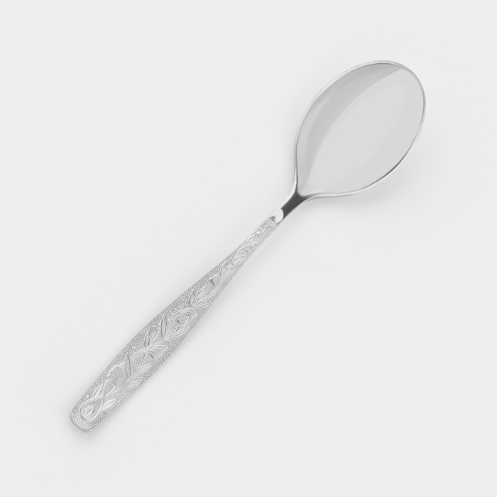 Ложка столовая &laquo;Уралочка&raquo;, длина 19,5 см, толщина 2 мм, цвет серебряный