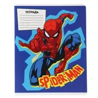 Тетрадь в линейку 18 листов, 5 видов МИКС, обложка мелованный картон, &laquo;Человек-паук&raquo;
