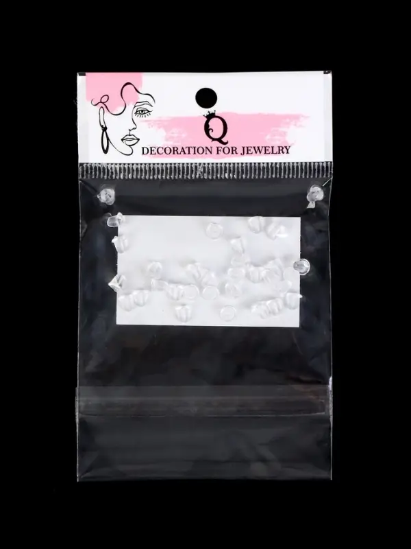 Заглушки для сережек, швенз, пусет силиконовые для швенз и пусет (набор 30 шт. ), 4&times;5 мм