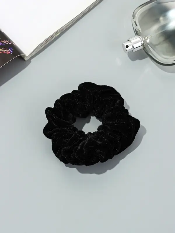 Резинка для волос &laquo;Орбита&raquo;, дэемма бархат, 10 см, чёрная