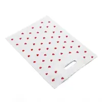 Пакет полиэтиленовый с вырубной усиленной ручкой, &laquo;Сердечки&raquo; 30&times;40 см, 50 мкм