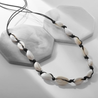 Бусы &laquo;Морские&raquo; из ракушек, цвет чёрно-бежевый, 75 см