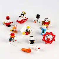 Набор подвесок в деревянной подарочной упаковке  18*17*2,8