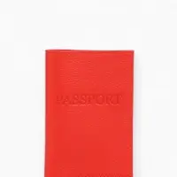 Обложка для паспорта 9,5*0,5*13,5, загран, флотер красный (17)