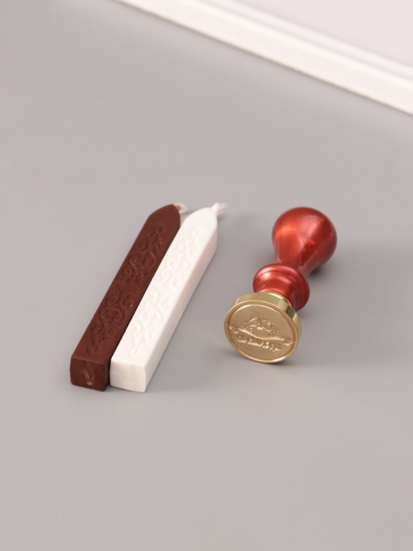 Сургучный набор "Бобёр" печать, ручка, сургуч 12,5х10х3,6 см