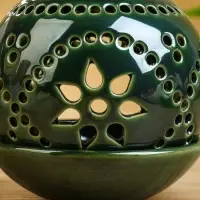 Аромалампа "Магнолия" керамика, цв. зелёный, 10х10х9 см