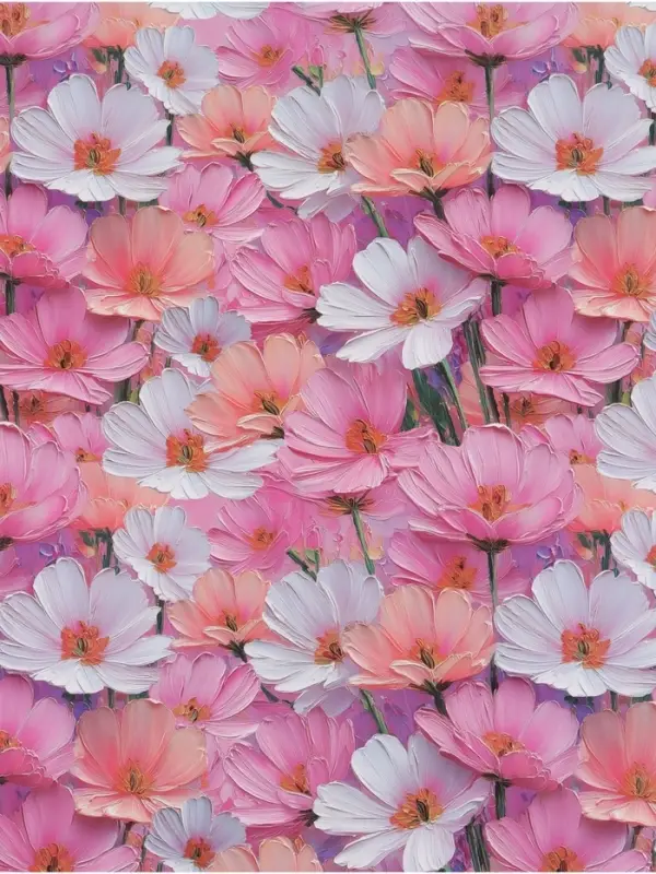 Бумага упаковочная глянцевая &laquo;Цветы&raquo;, 50 &times; 70 см