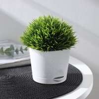 Горшок для цветов с прикорневым поливом &laquo;Альянс&raquo;, 0,4 л, d=10 см, h=8,5 см, мрамор