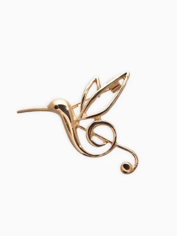 Брошь &laquo;Калибри. Скрипичный ключ&raquo;, цвет золото