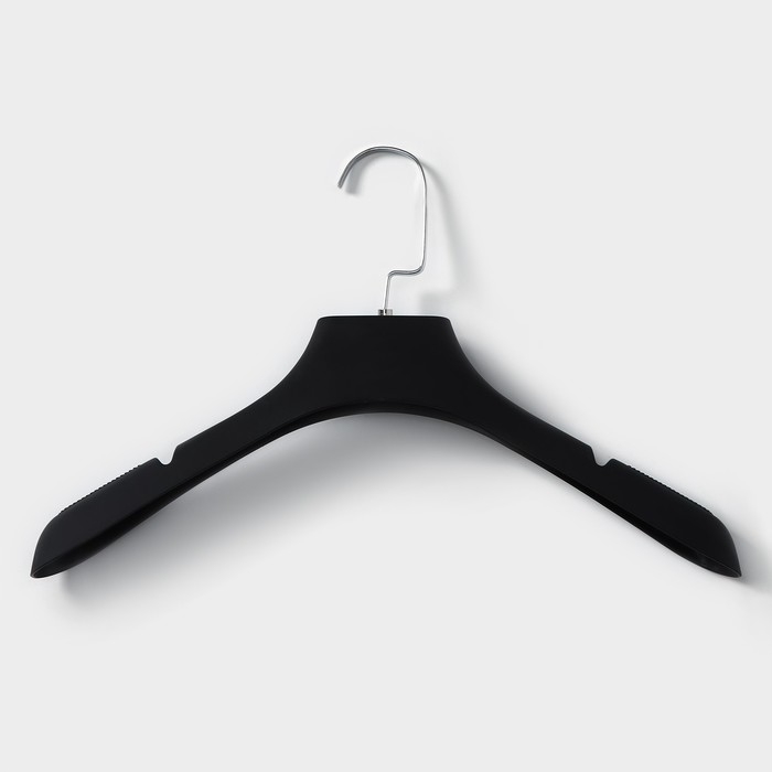 Плечики - вешалка для одежды, 39&times;4,4&times;22,5 см см, размер 40-42, покрытие soft-touch, цвет чёрный
