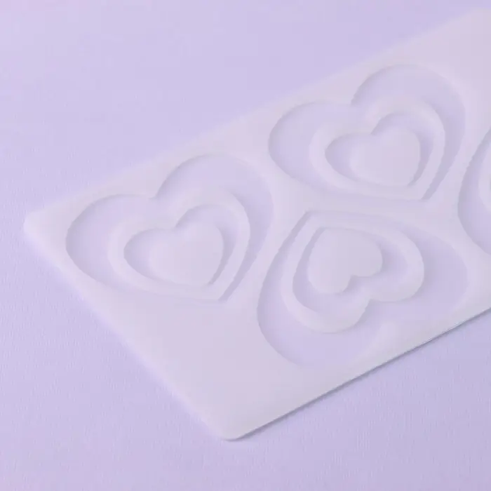 Форма для шоколада &laquo;Сердцем к сердцу&raquo;, силикон, 4 ячейки, 19&times;11.5&times;0.3 см, прозрачная