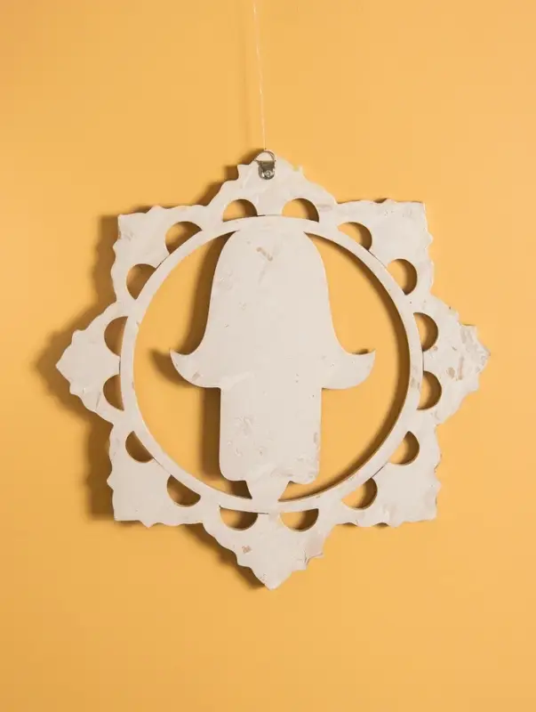 Панно "Хамса" МДФ, 30х30х1 см, цв. чёрно-бежевый