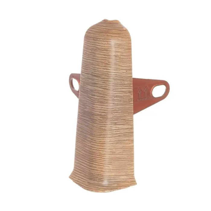 Угол наружный (внешний) для плинтуса &laquo;Деконика&raquo;, с крепежом, 85 мм, цвет 211 дуб рустик