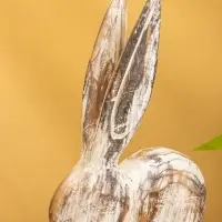 Набор сувенирный "Зайцы" дерево, h - 25,20 и 15 см