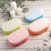 Губка для тела массажная &laquo;Удовольствие&raquo;, 10,5&times;6&times;16,5 см, МИКС