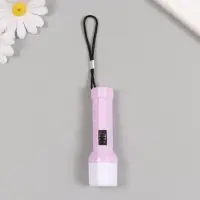 Фонарик брелок для ключей на кольце &laquo;Зефирный&raquo;, LR44&times;3 шт., 2.5&times;2.7&times;9.5 см, МИКС