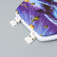 Сиденье для унитаза с крышкой Доляна &laquo;Морские жители&raquo;, 40&times;37 см, мягкое