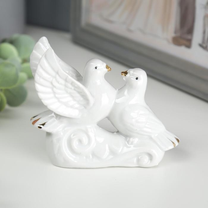 Сувенир "2 голубя воркуют" со стразами 3,5х9,7х8,5 см