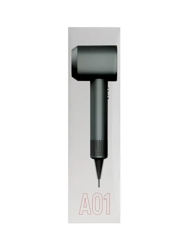 Фен WELLT A01 WELLAIR, 1600 Вт, 5 насадок, 3 скорости, 4 темп. режима, ионизация, серый