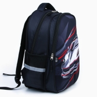 Рюкзак школьный каркасный 39&times;30&times;14 см &laquo;Машина&raquo;