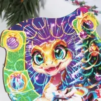 Магнит новогодний подкова "Символ года 2025. Богатства"