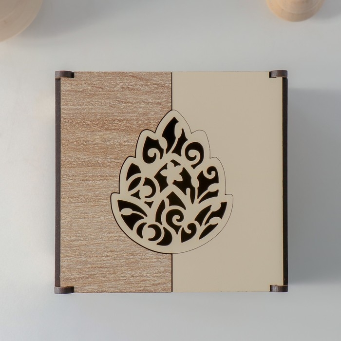 Шкатулка комбинированная "Листик" 10,5х10х7 см