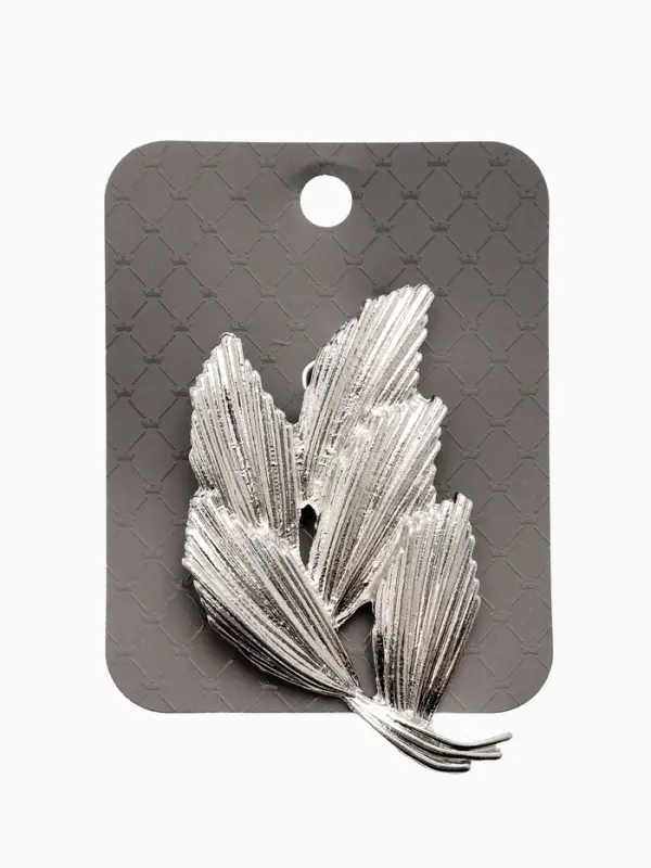 Брошь "Колоски", цвет серебро