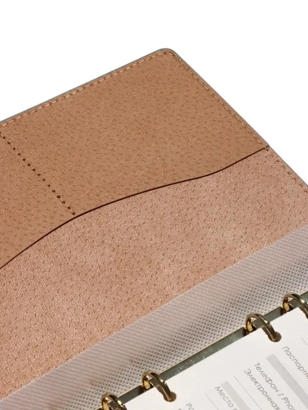 Органайзер на кольцах, C6, с хлястиком, 80л, линия, к/зам, Зеленый