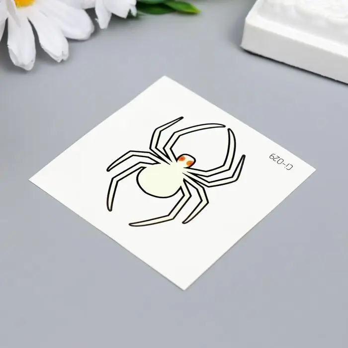 Переводная тату на тело светящаяся &laquo;Пауки&raquo;, 6&times;6 см, МИКС