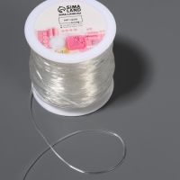 Нить для плетения 100&plusmn;1м d1мм эластичная силикон прозрачный АУ