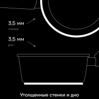Ковш сотейник со стеклянной крышкой 16 см Graphit-16SP 1,6 л