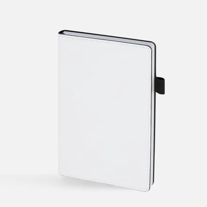 Ежедневник White Shall, недатированный, бело-черный