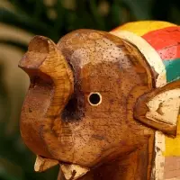 Сувенир "Слонёнок" дерево 11х5х9 см, цв. бежевый